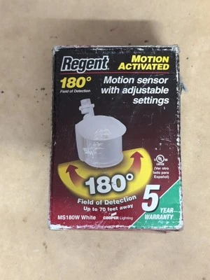 Sensor de movimiento Regent con ajustes ajustables 180 hasta 70' lente de gran tamaño NUEVO EN CAJA Foto 1 de 4