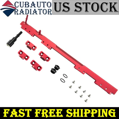 Billet Aluminum Performance Fuel Rail Fit 88-06 Jeep Cherokee XJ Wrangler TJ YJ Foto 1 de 4