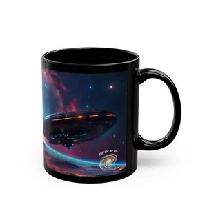 Mothership Space Kaffeebecher - 11 Unzen Schwarz Becher - Bild 1 von 5