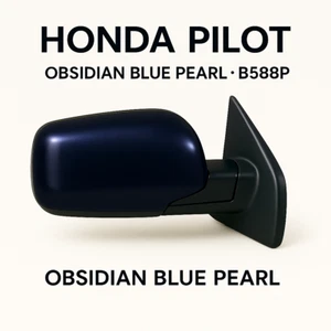 NEW BLUE Mirror fits HONDA PILOT 13-15 Passengers Side Power Door Heated - Picture 1 of 4