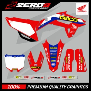 KIT DE GRÁFICOS HONDA MOTOCROSS CALCOMANÍAS MX: CR CR CRF 85 150 125 250 450 GEICO SKEW BL - Imagen 1 de 1