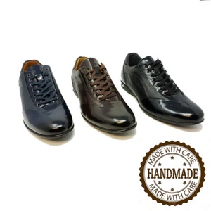 Men Shoes Fashion Sneaker Genuine Leather Handcrafted by Paul Branco - Picture 1 of 19