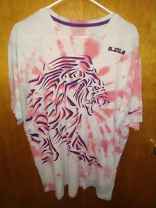 Vintage Nike Lebron James Pink Tie Dye Lion King Shirt Men's 2XL Pre Owned - Picture 1 of 6