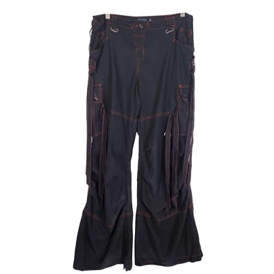 Pantalones ILLIG de Colección 90S Mujer 11 Negro Rojo Y2K Gótico Rave Hip Hop Sueltos Pierna Ancha Foto 1 de 4