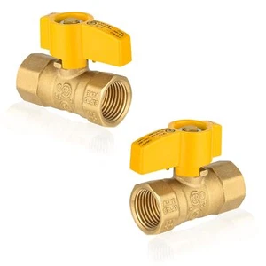 2-Pack Straight Gas Ball Valve3/8 Inch FIP x 3/8 Inch FIP Connection 1/4 Turn... - Picture 1 of 6