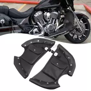 Black Lower Leg Warmer Wind Deflector Bags For Indian Chief Chieftain Roadmaster - Picture 1 of 17