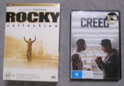 Rocky  Collection Boxset I II III IV V  plus Creed DVD Movie Lot Stallone - Image 1 of 4