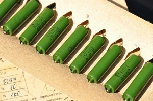 16pcs PIO Capacitor 0.47uF .47uF 160V K42Y-2 Paper in Oil Audio Amp USSR NOS - Picture 1 of 3