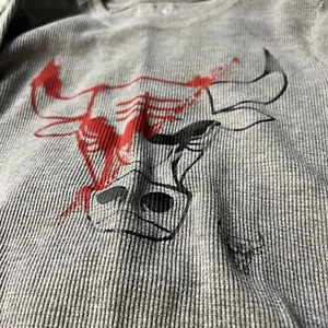 NBA Chicago Bulls Long Sleeve Thermal Gray Shirt - Youth 14-16 - Picture 1 of 6