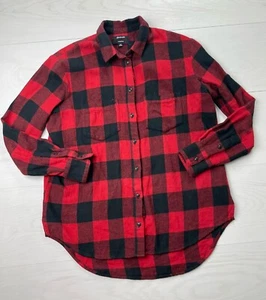 Madewell Red Plaid Oversized Button Up Shirt Size XS - Picture 1 of 8