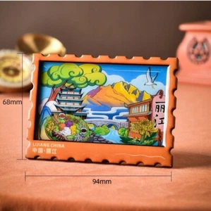 Wooden Fridge Magnet Refrigerator Sticker Chengdu China City Tourist Souvenir - Foto 1 di 4