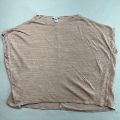 J Jill Linen Cotton Lightweight Boxy Sleeveless Sweater Size XL Light Pink Beach - Image 1 of 4