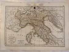 Italie Septentrionale, Northern Italy, 1833 Copperplate Engraved Map