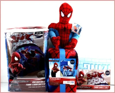 6 pcs- Marvel SPIDERMAN 2 Comforter + Sheet Set +Blanket + 25" Plush SPIDY TWIN - Image 1 of 4