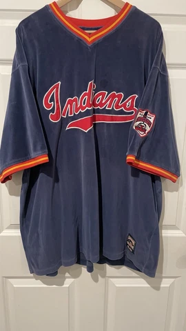 Cleveland Indians Velour G-III MLB Cooperstown Collection Shirt Men’s Sz 3xl Cover