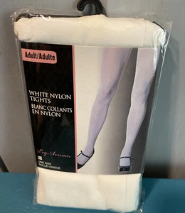 Leg Avenue Women's White Nylon Tights Pantyhose One Size Stockings 90-160 LBS - Picture 1 of 3