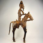 MALI DOGON REITERFIGUR BRONZE VERLORENE FORM EQUESTRIAN LOST WAX FORM CAVALIER