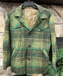 Vintage Tregos Westwear Western Shadow Plaid Blazer Jacke Sport Mantel Flanell grün - Bild 1 von 15