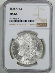 1885-O $1 Morgan Silver Dollar MS64 NGC 8319851-016 - Picture 1 of 2