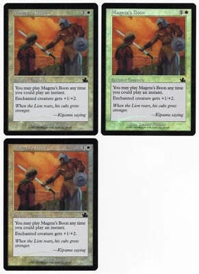Mageta's Boon x3 3x 2000 Prophecy FOIL White Common Enchantment MTG NM AZ1 - Image 1 of 2