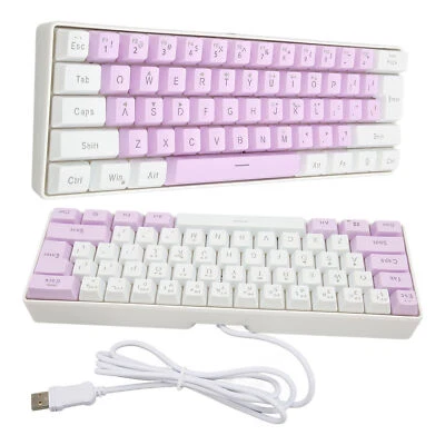Gaming Keyboard USB 61 Keys RGB Backlit Ergonomic Contrast Color Space Savin ZZ1 - Image 1 of 4