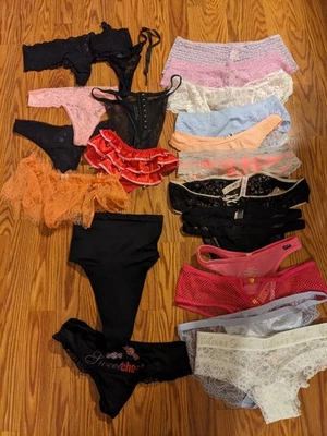 Huge Mixed Lot Vintage Victoria's Secret Pink panties thong lace cheeky hipster - Image 1 of 4