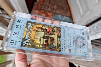 RARE Vintage NFL Football 1999 Super Bowl Ticket XXXIII Broncos Falcons MINT NR - Image 1 of 4