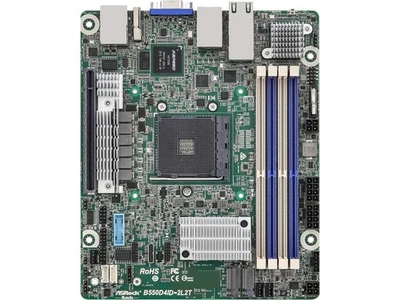 ASRock B550D4ID2L2T B550D4ID-2L2T Deep Mini-ITX Server Motherboard AMD Ryzen - Image 1 of 4