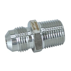 Adaptador de tubo acampanado macho HFS(R) 3/8" NPT macho a 3/8" SAE 304 acero inoxidable - Imagen 1 de 2