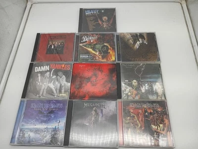 Heavy Metal Rock 10 CD LOT Iron Maiden Megadeth Rush Black Sabbath Queensryche  Foto 1 de 4
