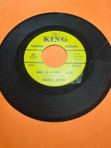 CHARLES BROWN R&B BLUES 45 KING Yellow Promo 6192Black Night VG++ - Picture 1 of 2