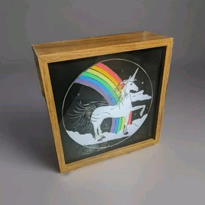 Luce Unicorno Arcobaleno Fantasia Vintage Anni 70/80 Box Light - Vedi Descrizione - Foto 1 di 8