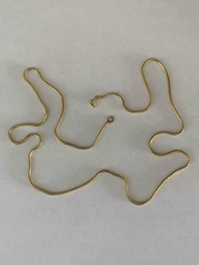 Vintage Yellow Gold 24" Snake Chain Necklace - 10 Grams - Picture 1 of 5