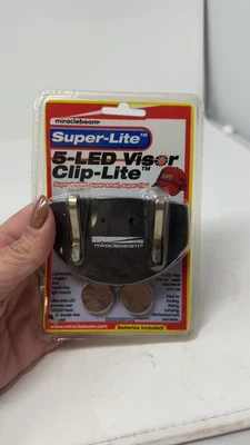 Super-Lite 5-Led Visor Clip Lite Batteries Included Item 2552 Miraclebeam - Image 1 of 3
