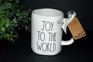 Rae Dunn JOY TO THE WORLD, Weihnachten Kaffeetasse, doppelseitige Teetasse, Becher - Bild 1 von 6