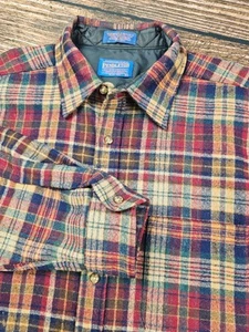 Vintage Pendleton Hemd Herren XL kariert reine Schurwolle Langarm Knopfleiste LESEN - Bild 1 von 10