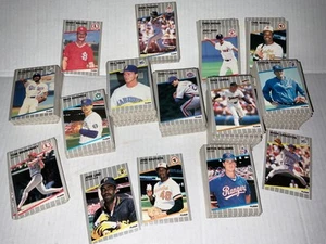 1989 FLEER LOT 650 GEM-MT MLB BASEBALL CARDS GLOSSY & REGULAR, STARS ROOKIES - Imagen 1 de 1