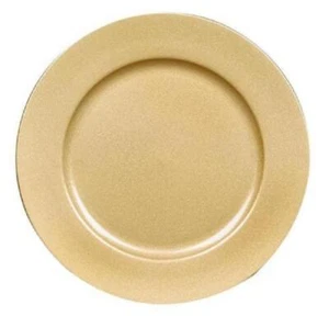 Oro 33cm Brillo Placas Cargador Placas Navidad Decoración Mesa Ajustes Set 6 - Imagen 1 de 2