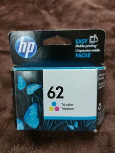 HP 62 tri color ink cartridge genuine NEW Printer Free-Ship - Picture 1 of 6