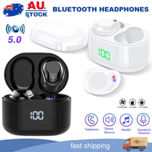 Sweat-proof Wireless Earphones Bluetooth Headphones Earbuds Gym 6D Surround Bass - Picture 1 of 14