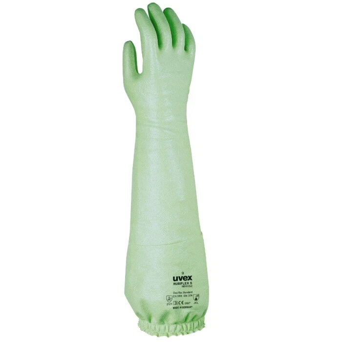 Uvex Chem.schutz-Handschuh NB60SZ rubiflex S Gr11 grün lang, mit Gummizug am ... - Bild 1 von 1