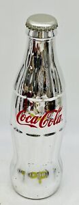 vintage coca cola enterprises silver bottle 1986-2006 conmemorative unique rare