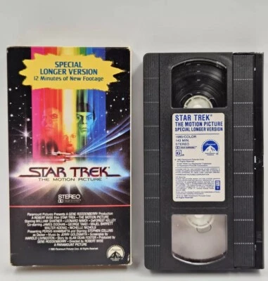 Pre-owned Star Trek The Motion Picture w 12 Minutes Extra Footage - 1989 VHS  - Image 1 of 4