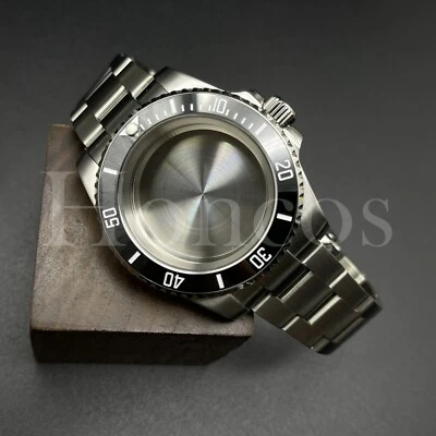 Caja y pulsera de reloj MODS hechos a medida para movimiento NH34/35 plata negro/con etiquetas Foto 1 de 4