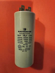 NEU Electronicon Kondensator E23.E995-501635, 16uF (16MF), 500Vac, E23.E95-50167F - Bild 1 von 3