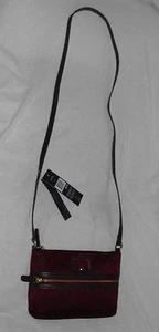 Cartera Tommy Hilfiger X Body NUEVA CON ETIQUETAS Borgoña Marrón Logo 8.5" X 5.75" Correa Caída 23" - Imagen 1 de 12