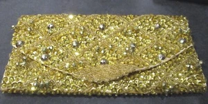 Pochette donna vintage paillettes perline   - Foto 1 di 11