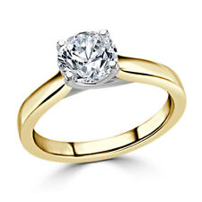 2.00 Ct Round Cut Bridal Diamond Engagement Ring 14K Yellow Gold Rings Size 7 8