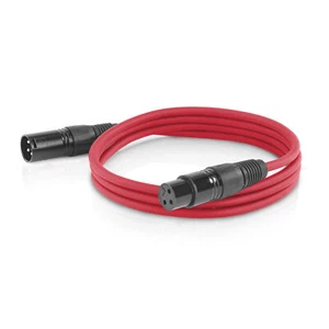 ETEC XLR Audio Kabel 3m Mikrofonkabel DMX OFC-Kupfer symmetrisch rot - Bild 1 von 3