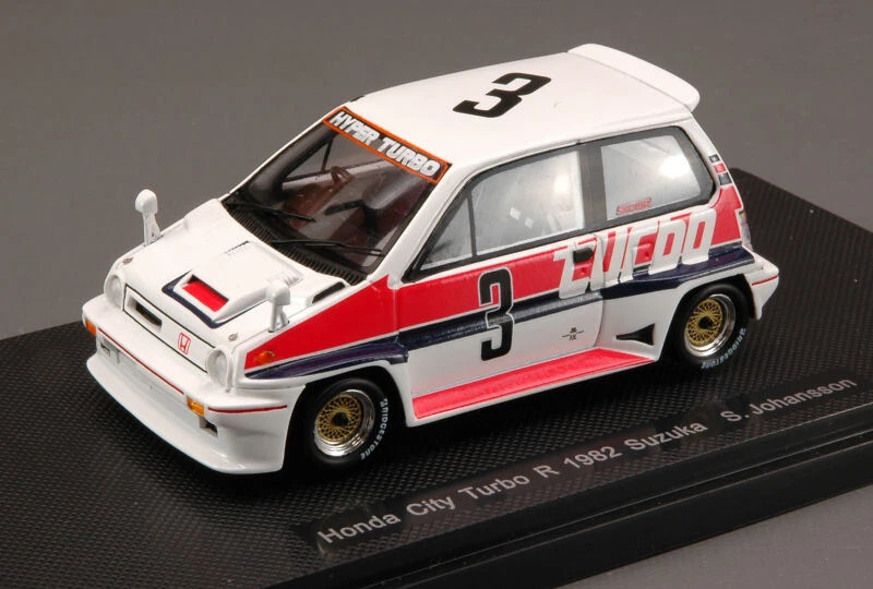 Modellino auto scala 1:43 Ebbro HONDA CITY TURBO SUZUKA JOHANSSON diecast - Immagine 1 di 1